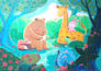 create the illustrations using traditional media